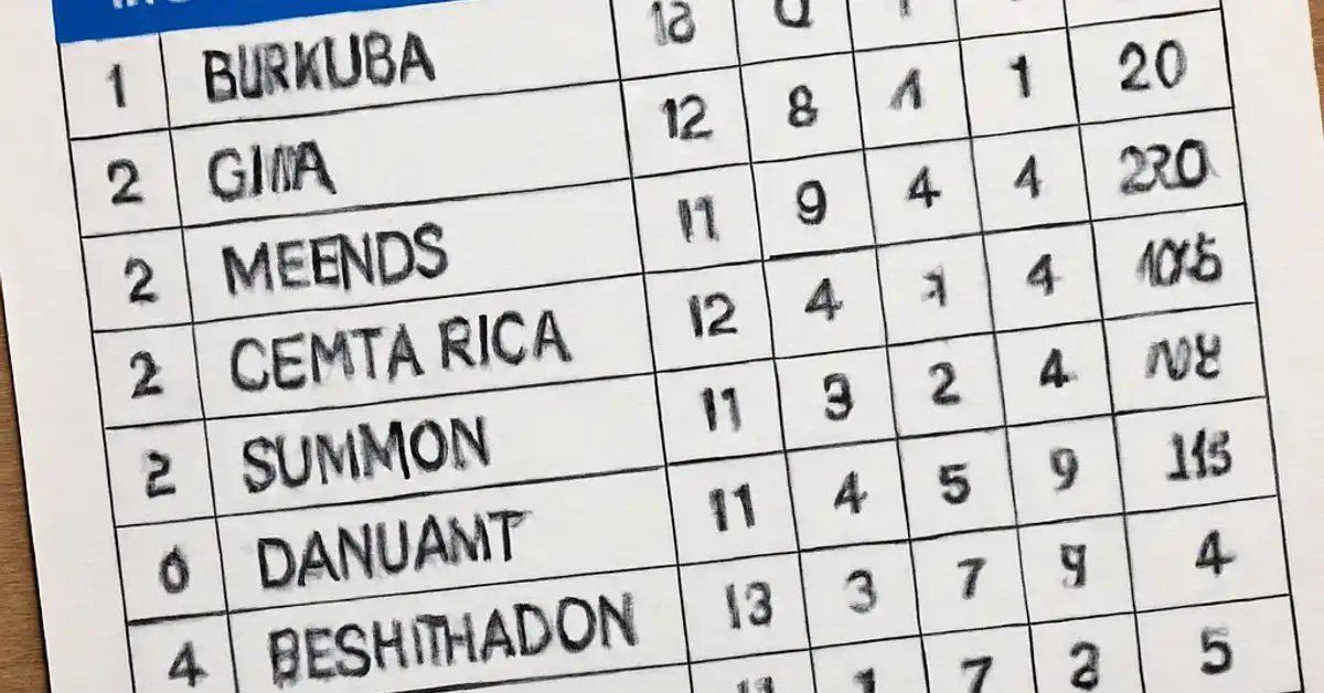 FIFA World Cup 2026 Qualifiers Table